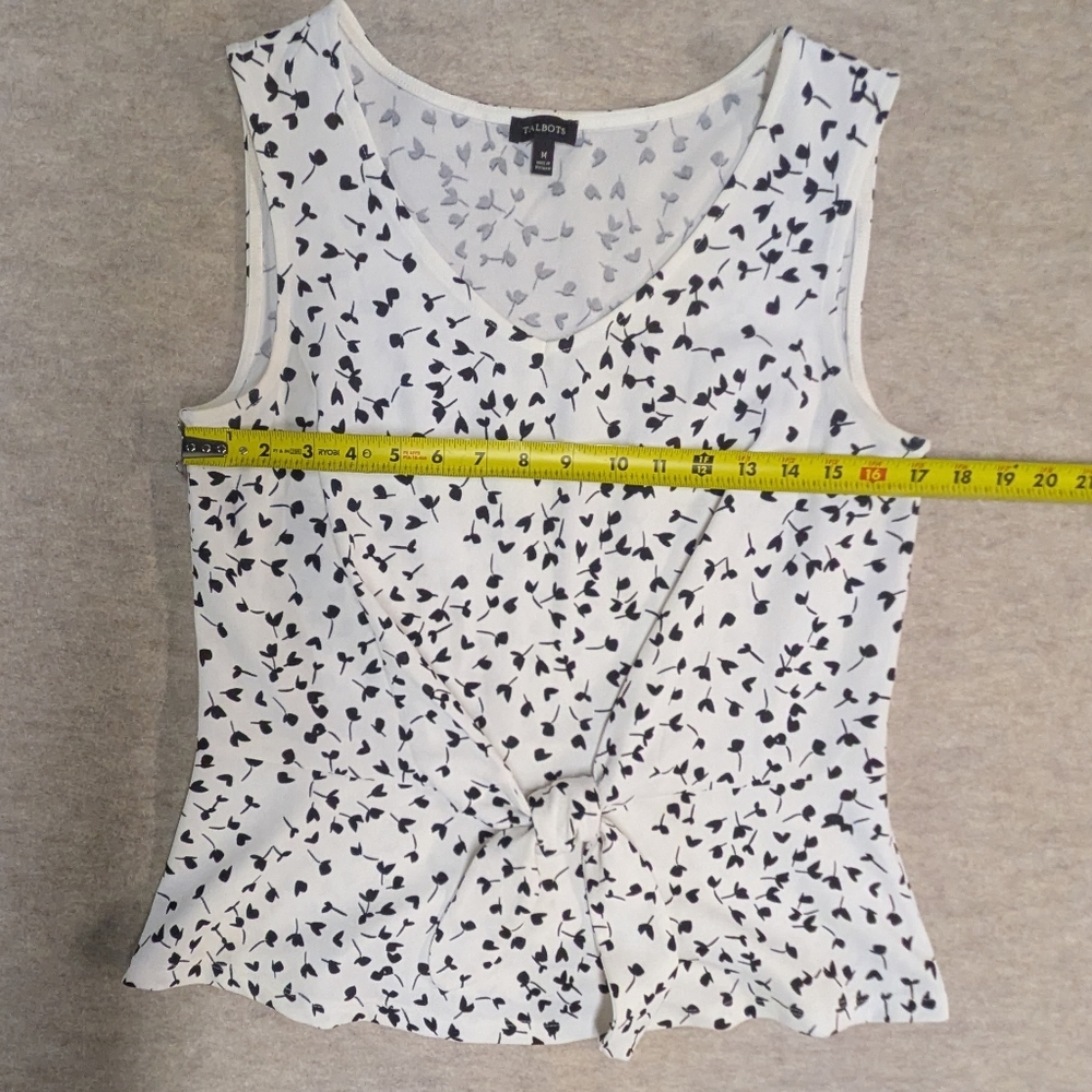 Lot Set Of 3 Sleeveless Talbots Flowy Tank Tops Shades Of Blue & White Size M - Picture 3 of 13